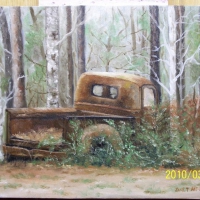 Painting of a retired Ford
