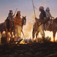American Indians on horseback