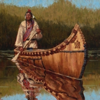 Indian in Canoe