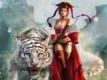 Sorceress And Tiger