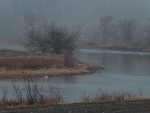 Missouri river, snow storm