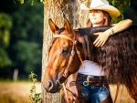 Cowgirl and Her Friend