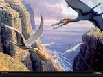 flying pterosaurs