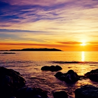 Beautiful Sunset in the Beach