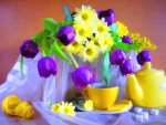 Yellow and purple