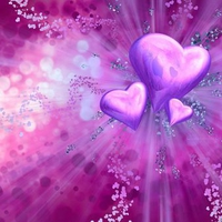 Purplish hearts