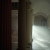 Hallway in white light