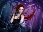 Witch With Magic Spheres