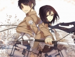 Attack on Titan Eren and Mikasa