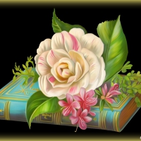 BOOK WITH FLOWERS