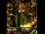 Witch Mixing Up A Spell