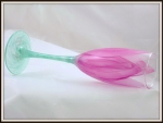 Fluted tulip glass - pink