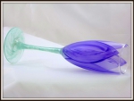 Fluted tulip glass - purple
