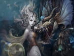 Mermaid And Sea Dragon
