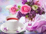 Pink tea time
