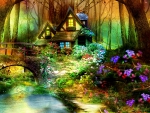 Enchanted forest hut