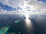 fantastic view of an ocean reef on a sunny day