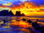 Colorful Beach Sunset