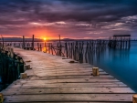 Sunset Over The Old Pier