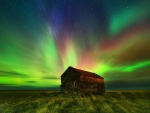 amazing colorful dream aurora scene
