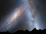 Andromeda collides Milky Way