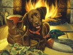 ..Puppy Fireplace..