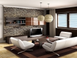nice brown living room
