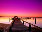 PIER with PINK SKY