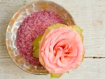 Rose and Bowl of Bath Salt