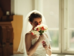 Bride with bouquet