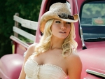 Cowgirl and Truck