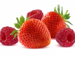 Strawberries and raspberries