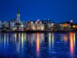 On Frozen Pond at Reykjavik HDR