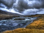 Silent River and Deadly Storm Iceland Landscape II