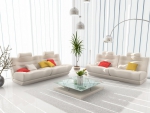 white  living room