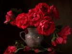 Still Life-red Roses-