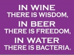 WINE, BEER, WATER