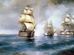 Painting of ships