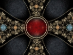 Jeweled Cross Abstract