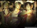 Sanji Zoro and Luffy