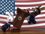 Rayman Raving Rabbids as Obama and McCain
