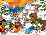 Animals ski