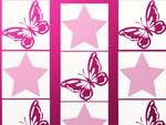 butterflies and stars on pink