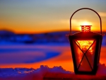 Sunset light in a lantern â™¥