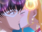 Sailor Moon kissing Tuxedo Mask