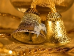Gold christmas bells