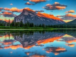 Mountain Sunset Reflection