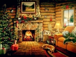Christmas hearth