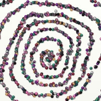 Spiraling baubles of color