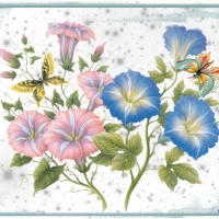 PRETTY PINK AND BLUE FLOWERS